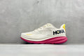 HOKA Clifton 9 Cream/Fuchsia Daily Running Trainers
