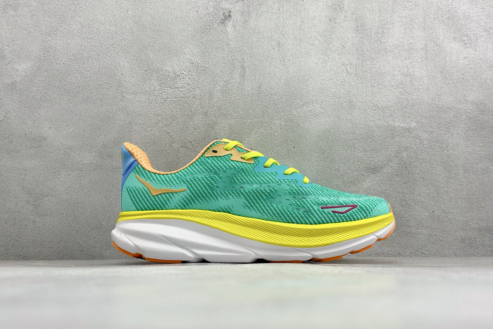 HOKA Clifton 9 Teal Multi-Color Daily Cushioned Running Trainers