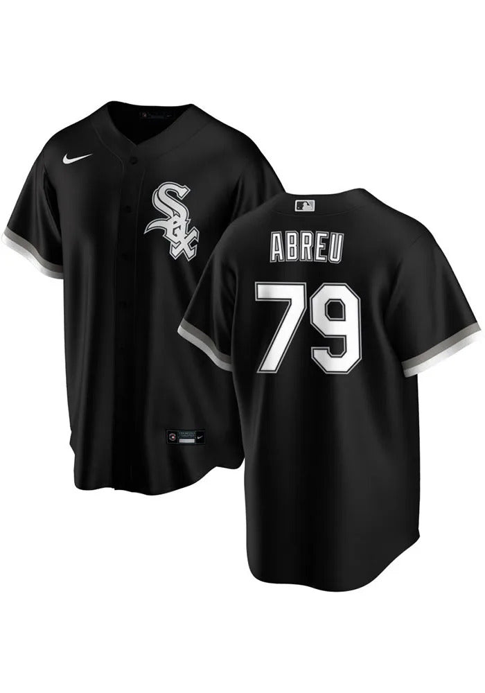 Men's Chicago White Sox Jose Abreu Nike Black Alternate Replica Player Name Jersey