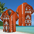 Chicago Bears NFL Flower Hawaiian Shirt - Orange