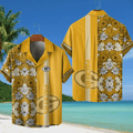Green Bay Packers NFL Flower Hawaiian Shirt - Yellow