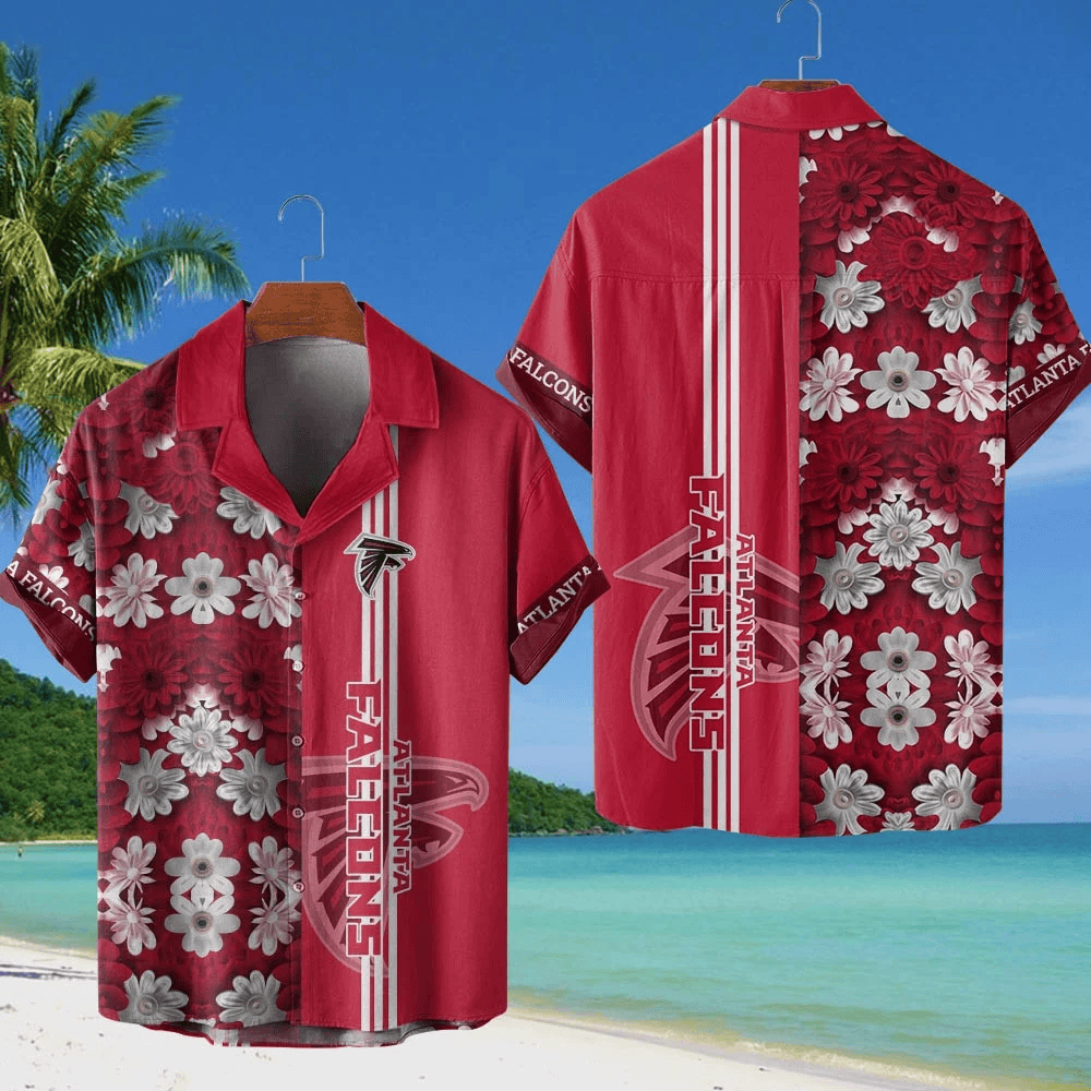 Atlanta Falcons NFL Flower Hawaiian Shirt - Red