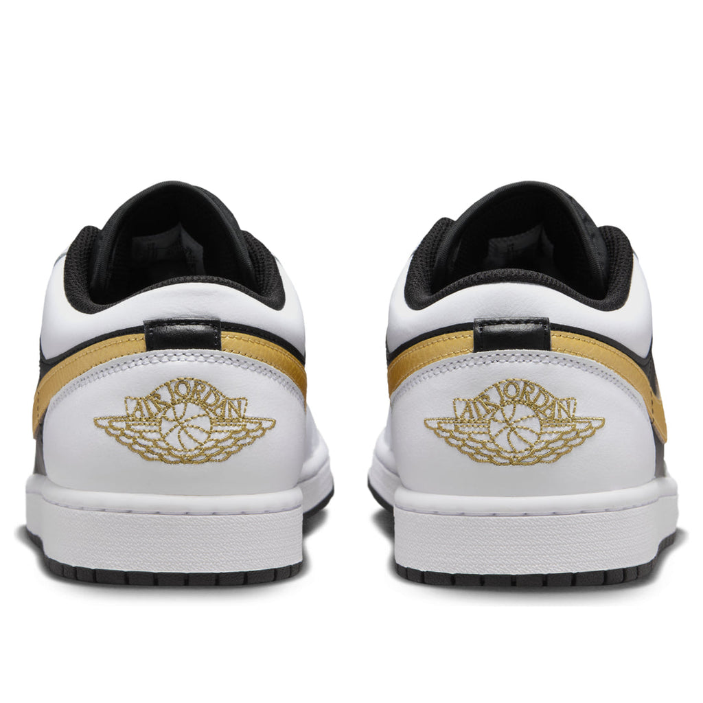 Air Jordan 1 Low 'White Black Metallic Gold Swoosh'