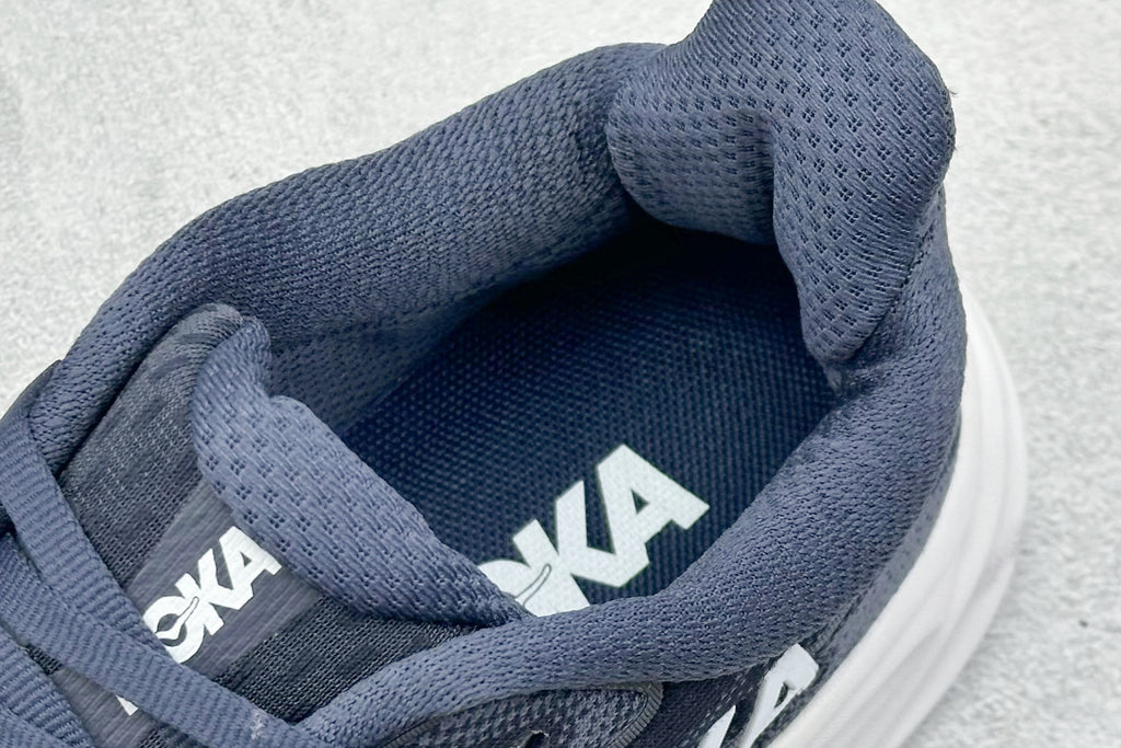 HOKA Clifton 10 Navy White Cushioned Road Running Sneakers