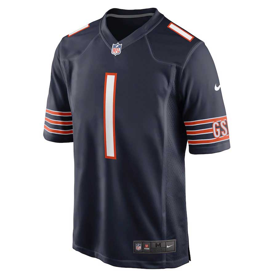 Justin Fields Chicago Bears Youth Navy Blue Nike Game Replica Jersey
