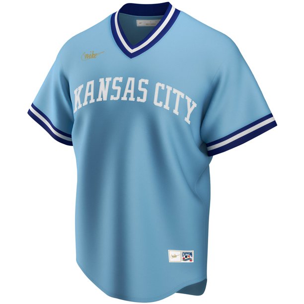 Men's Kansas City Royals George Brett Nike Light Blue Road Cooperstown Collection Team Jersey
