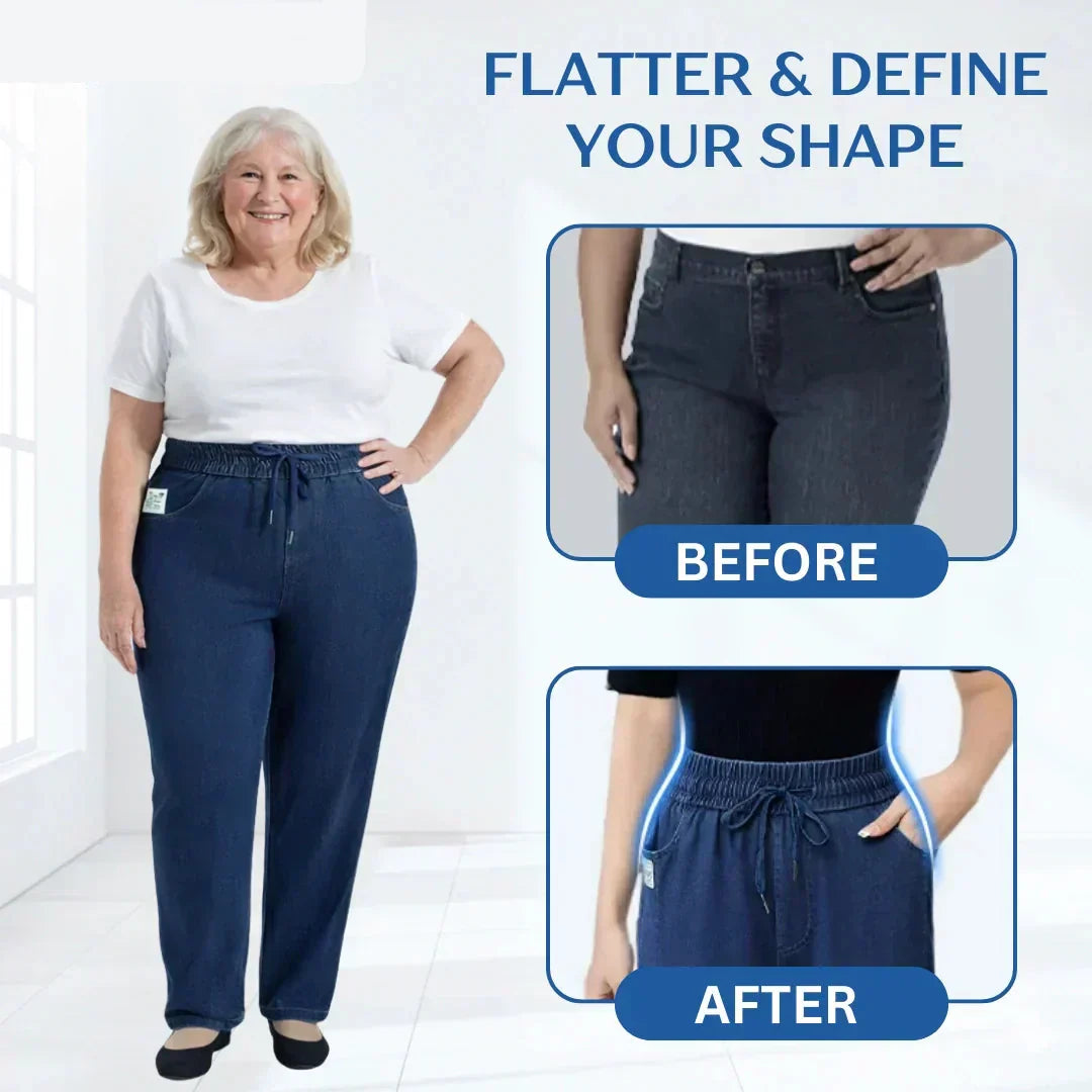 ⏳Limited-time 50% discount!!💕👖High Waist Ultra-Stretch Mom Jeans