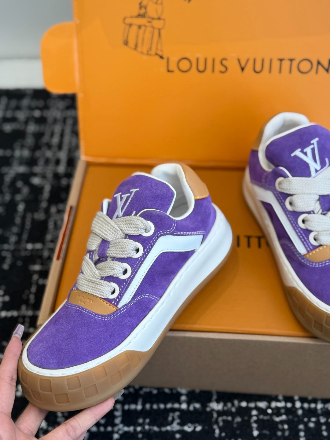 Louis Vuitton LV Tilted Sneaker (Purple Suede)