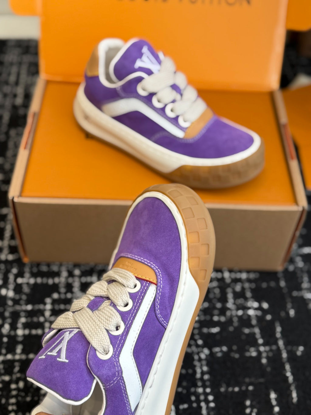 Louis Vuitton LV Tilted Sneaker (Purple Suede)