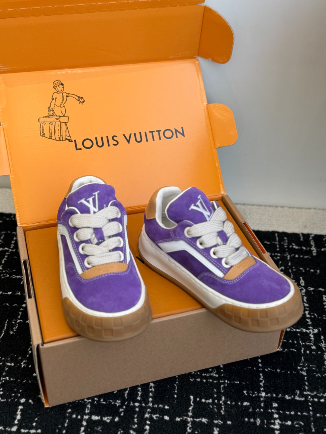 Louis Vuitton LV Tilted Sneaker (Purple Suede)