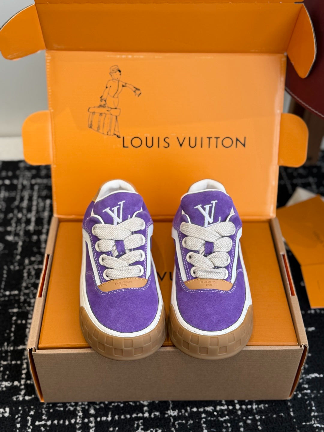 Louis Vuitton LV Tilted Sneaker (Purple Suede)