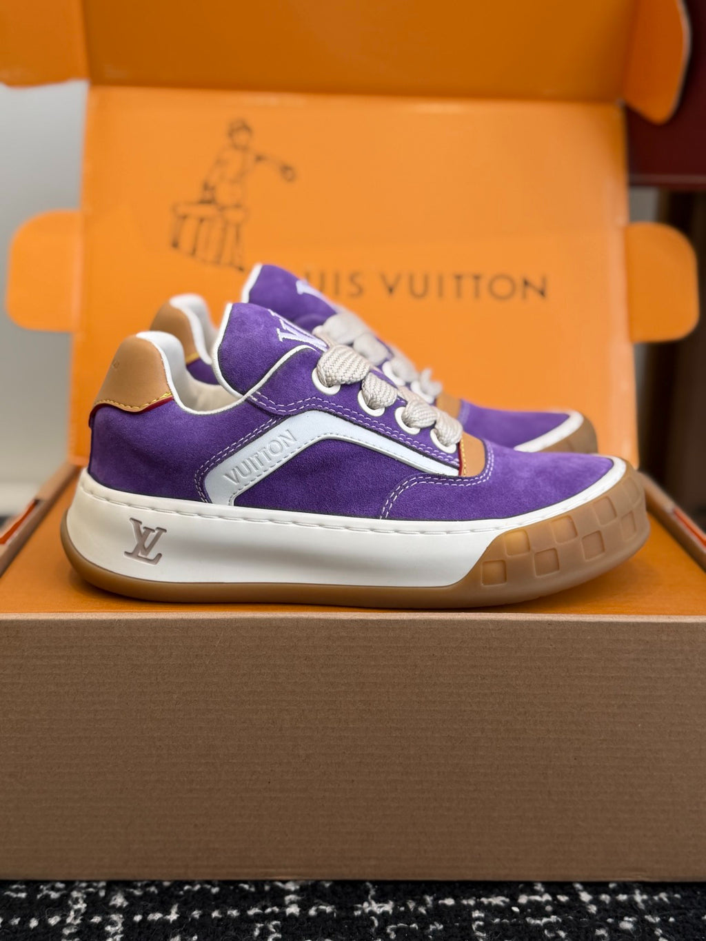 Louis Vuitton LV Tilted Sneaker (Purple Suede)