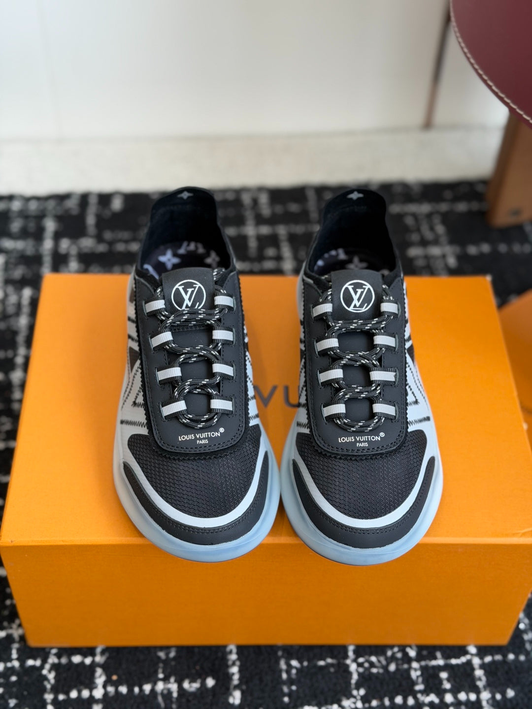 Louis Vuitton LV Sprint Sneaker (Black & Grey)