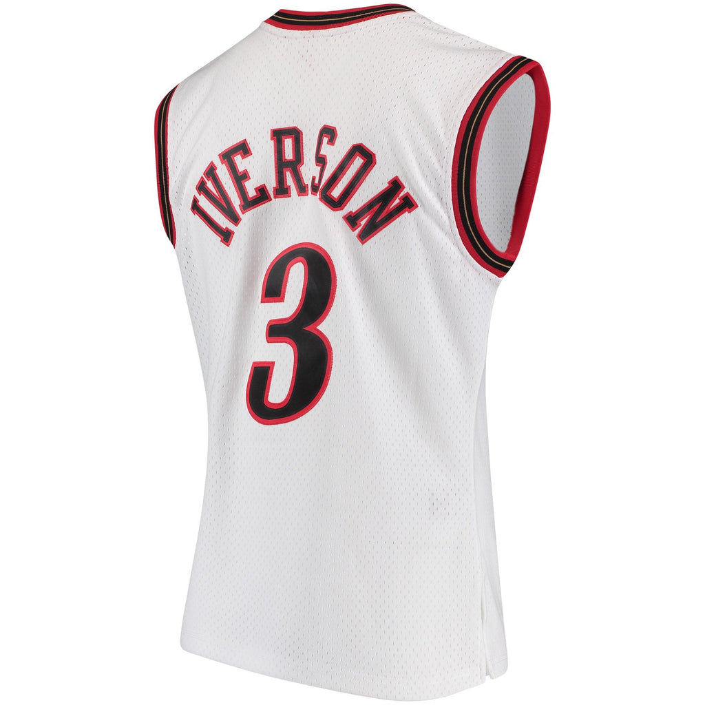 Men's Allen Iverson Philadelphia 76ers 2000-2001 Swingman White Replica Jersey By Mitchell & Ness