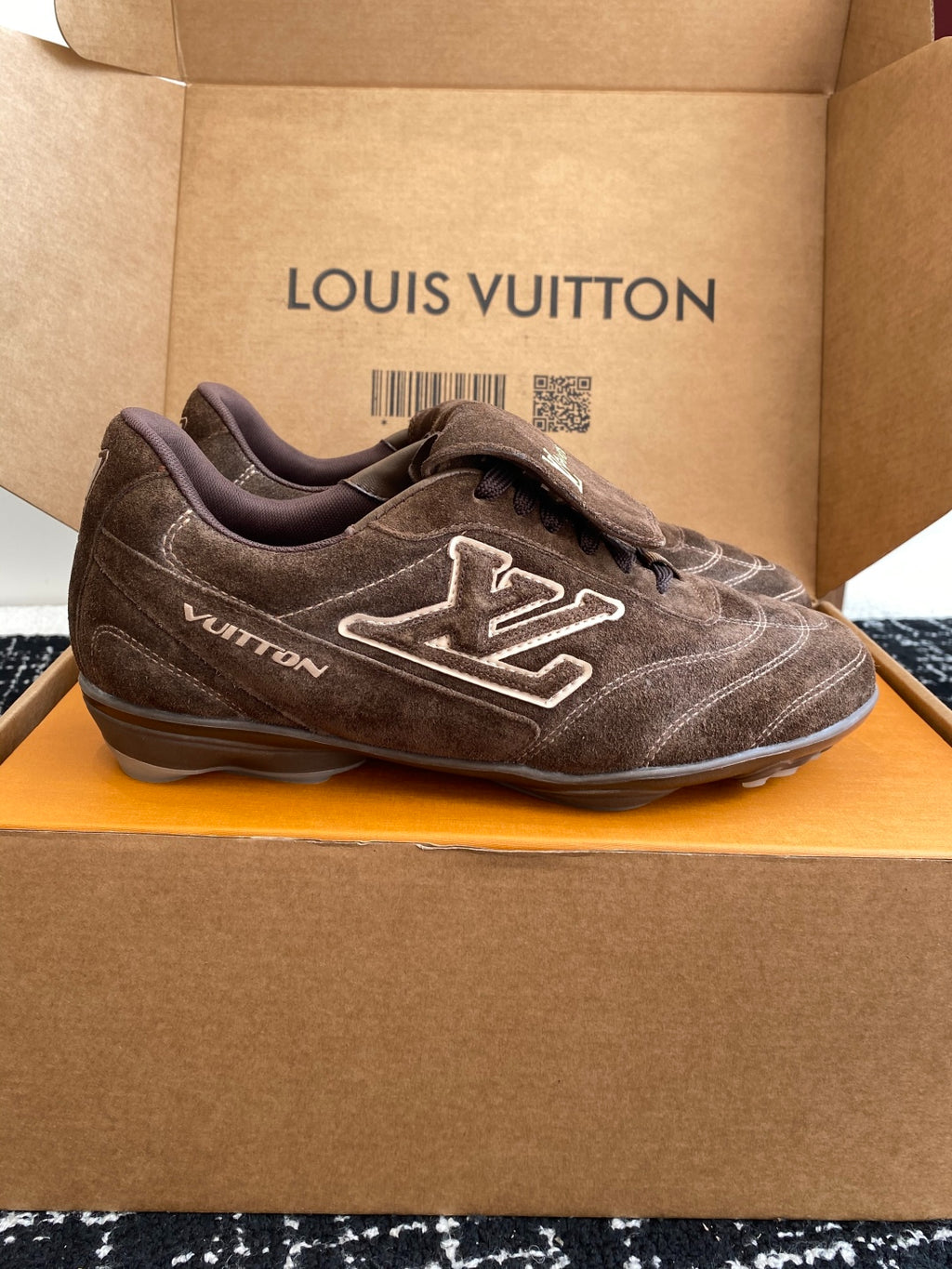 Louis Vuitton LV Kick Sneaker (Brown Suede)
