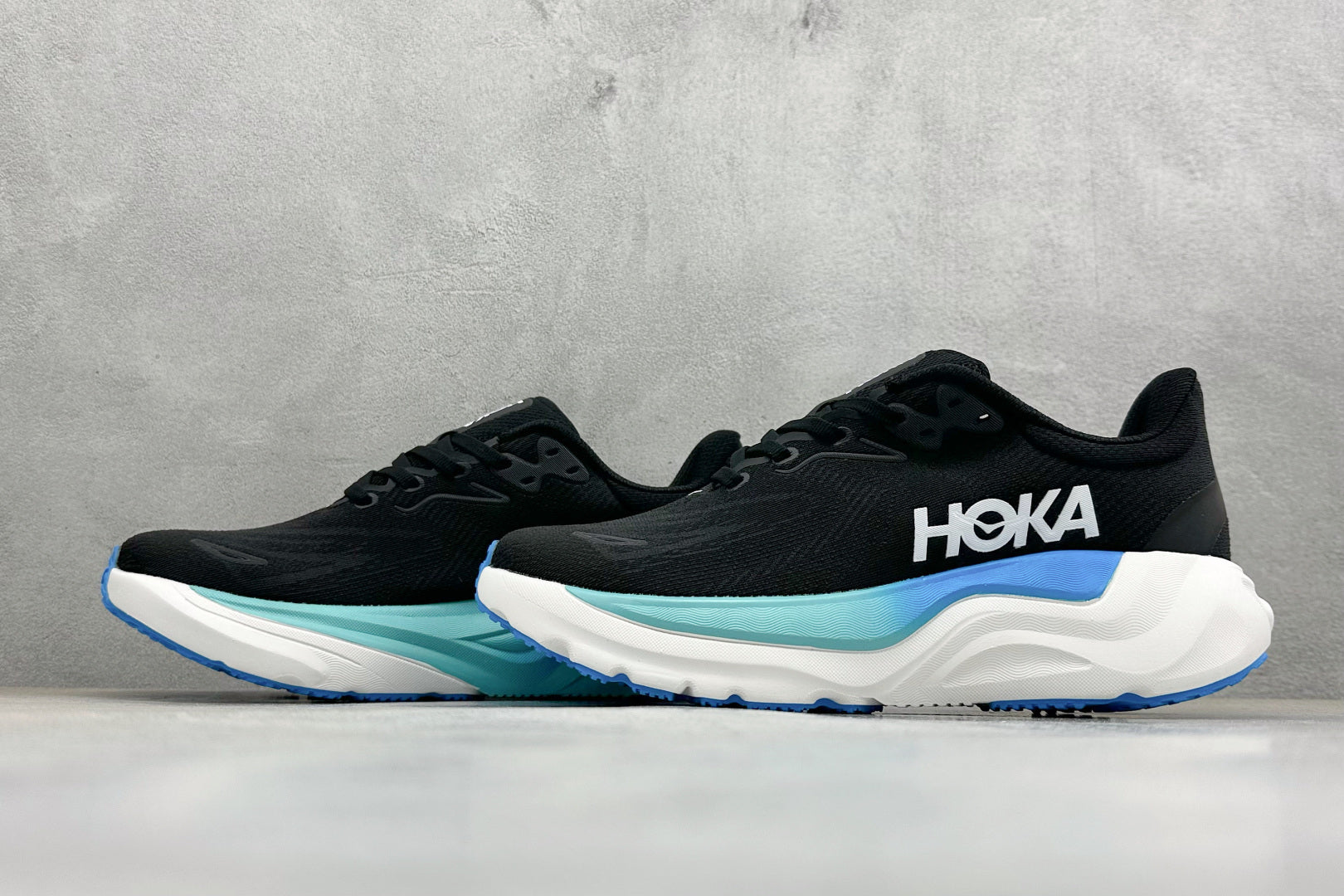 HOKA Arahi 8 Black Skyward Blue Stability Running Shoes