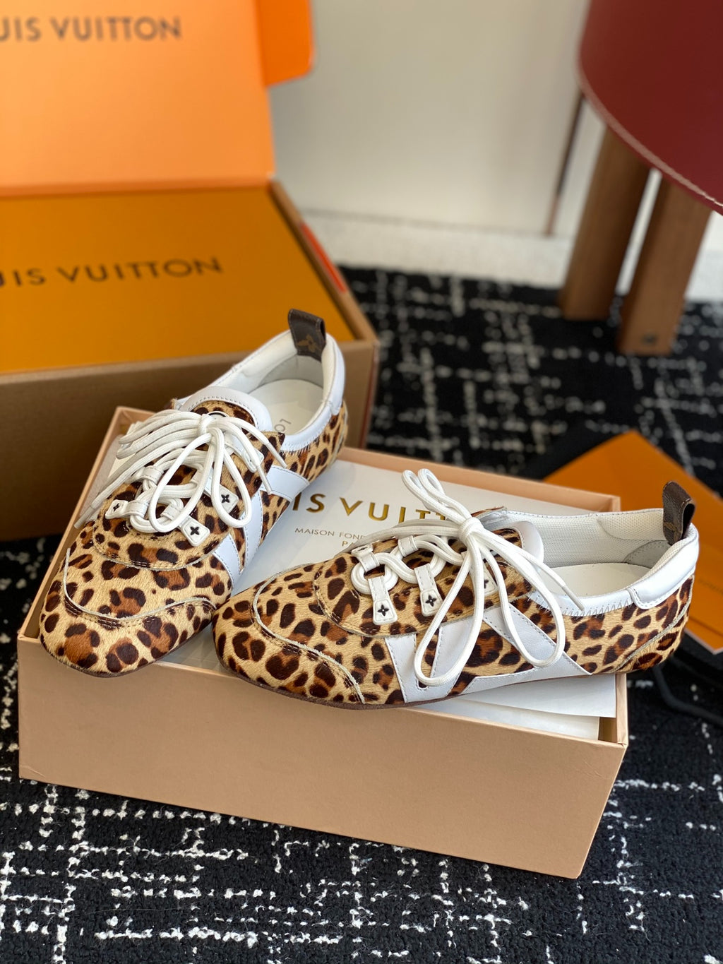 Louis Vuitton Recif Sneaker (Leopard Print/White)