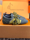 Louis Vuitton Recif Sneaker (Blue Suede with Green Accents)