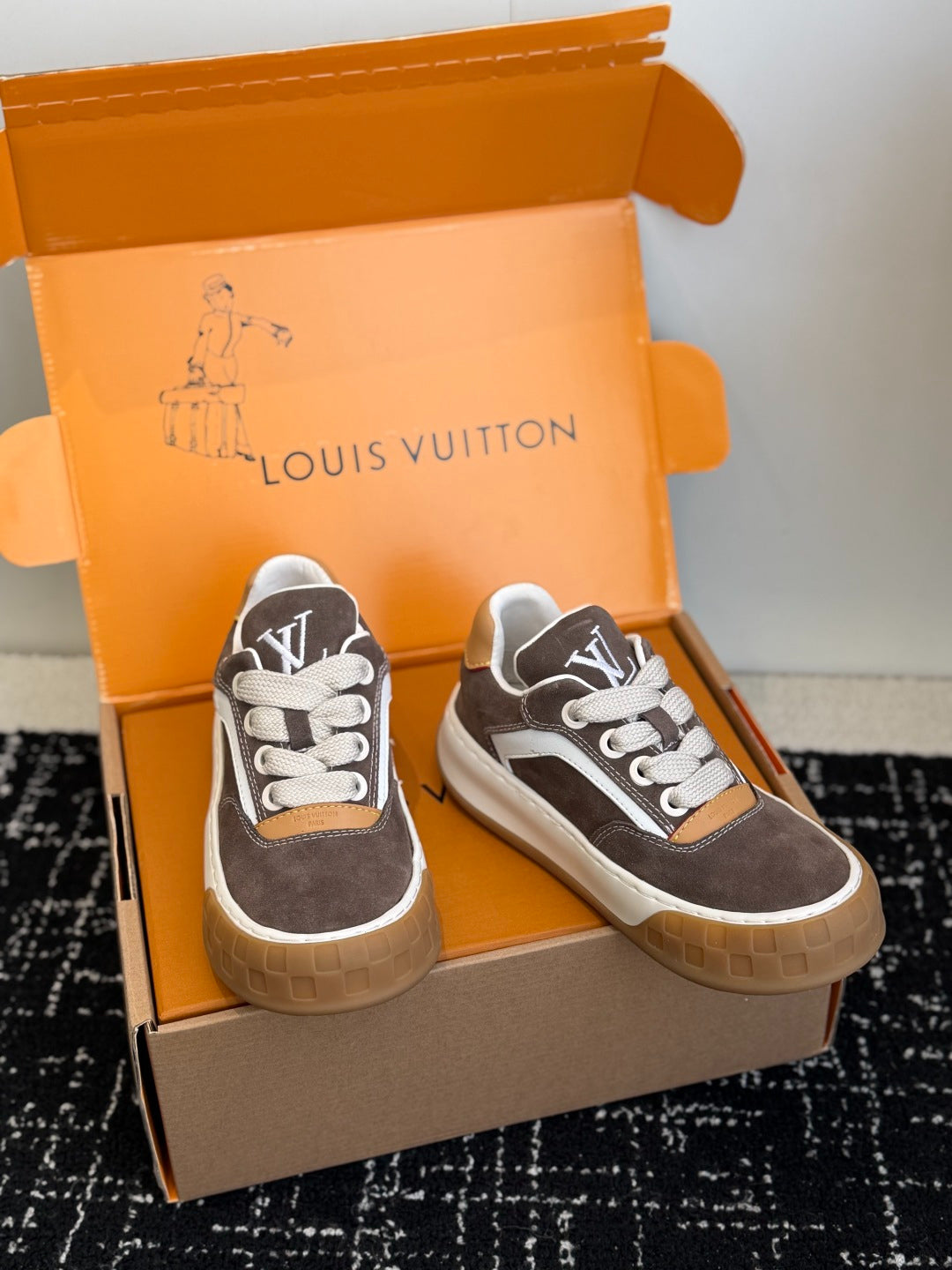 Louis Vuitton LV Tilted Sneaker (Brown Suede)