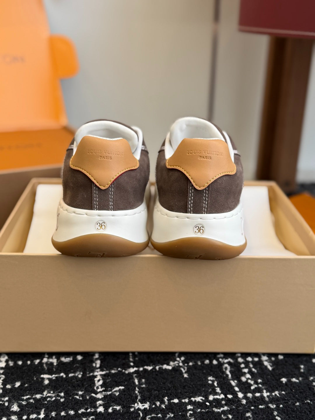 Louis Vuitton LV Tilted Sneaker (Brown Suede)