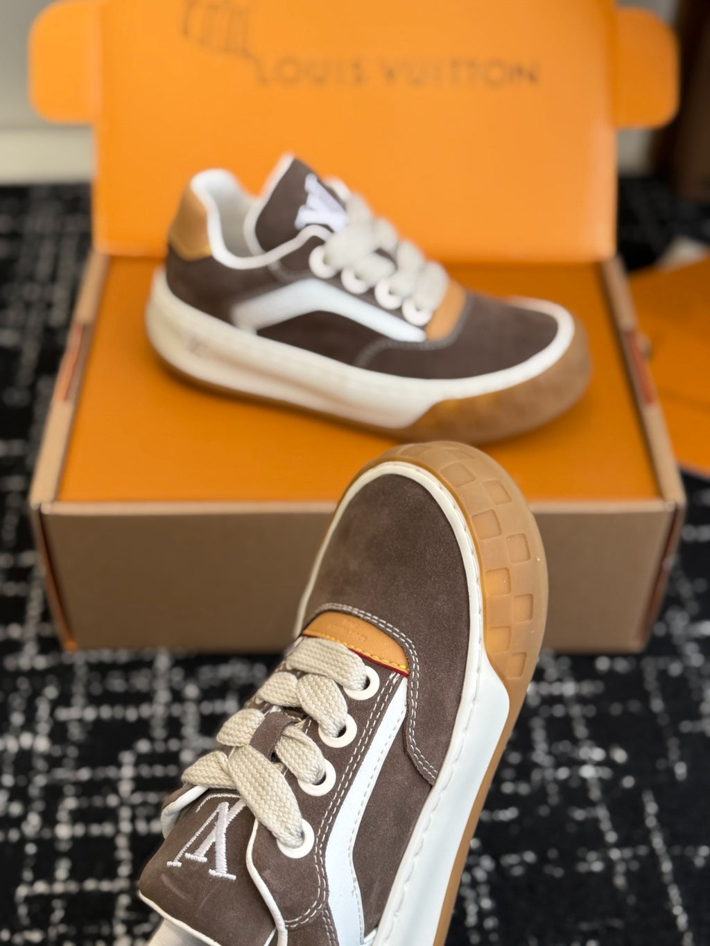 Louis Vuitton LV Tilted Sneaker (Brown Suede)