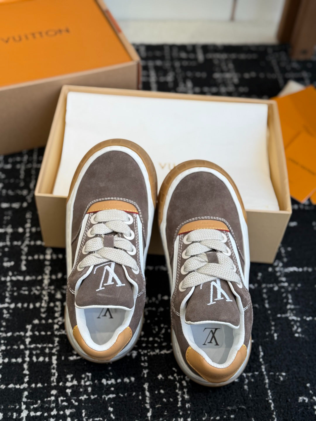 Louis Vuitton LV Tilted Sneaker (Brown Suede)