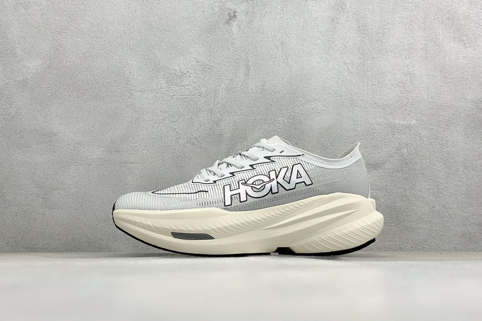 HOKA Mach X 2 White Grey Racing Running Shoes