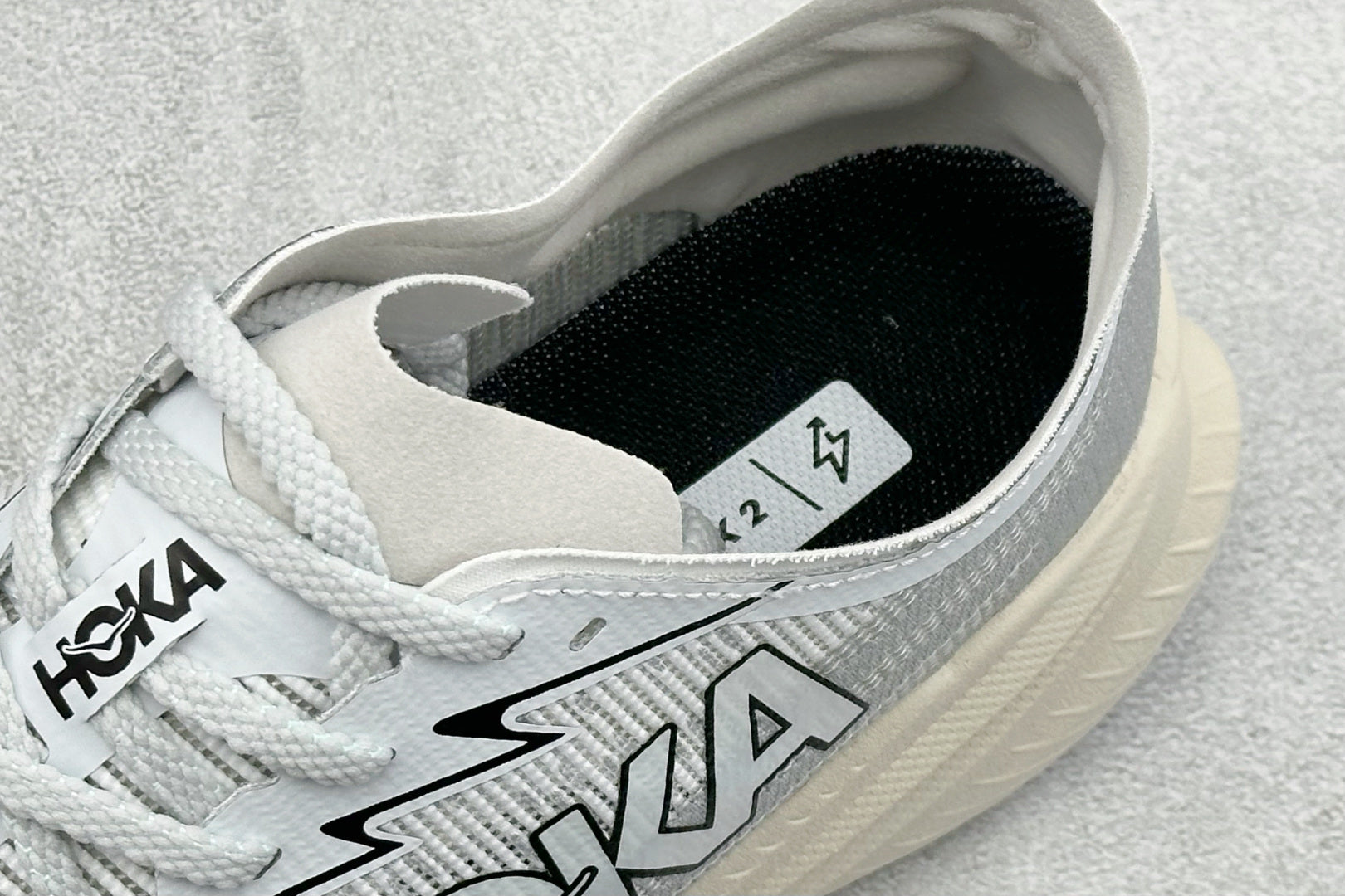 HOKA Mach X 2 White Grey Racing Running Shoes