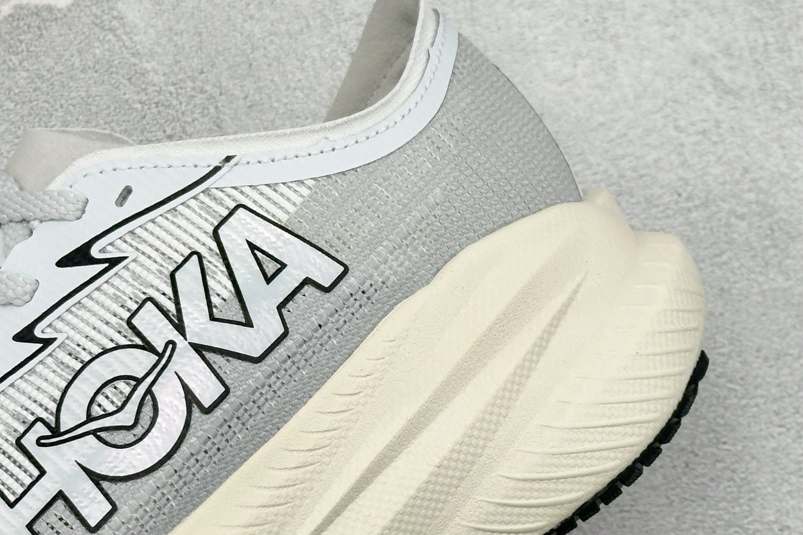 HOKA Mach X 2 White Grey Racing Running Shoes