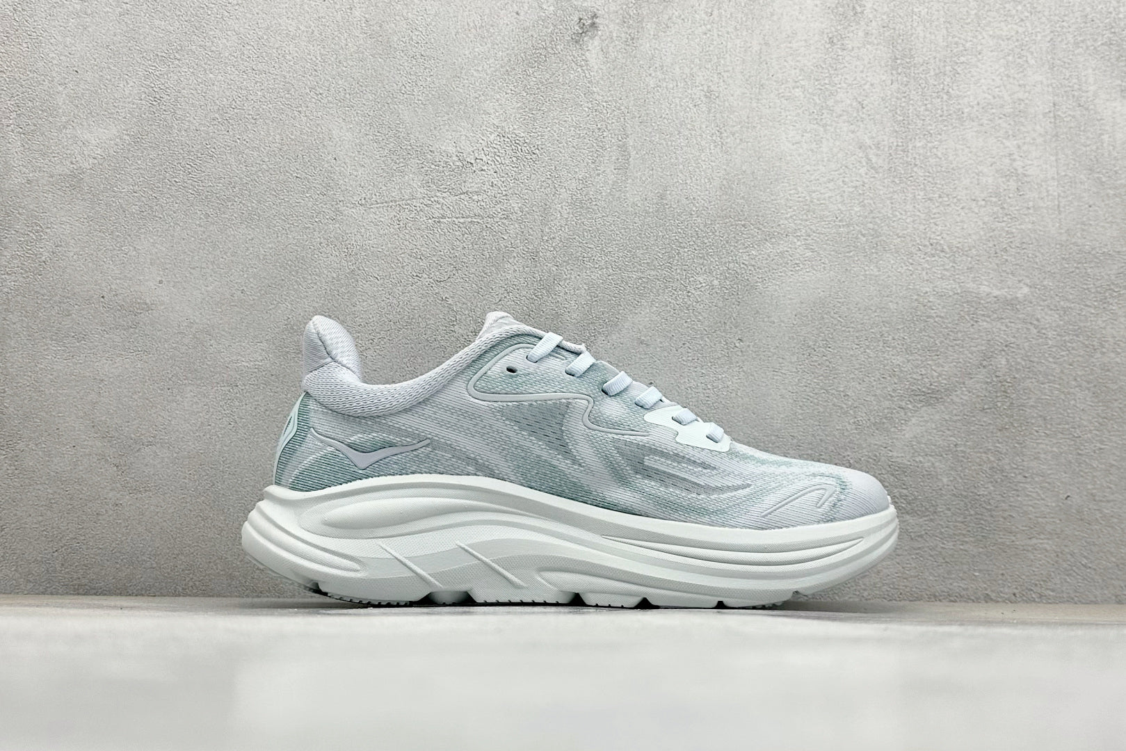 HOKA Clifton 10 Light Sage White Cushioned Road Running Sneakers