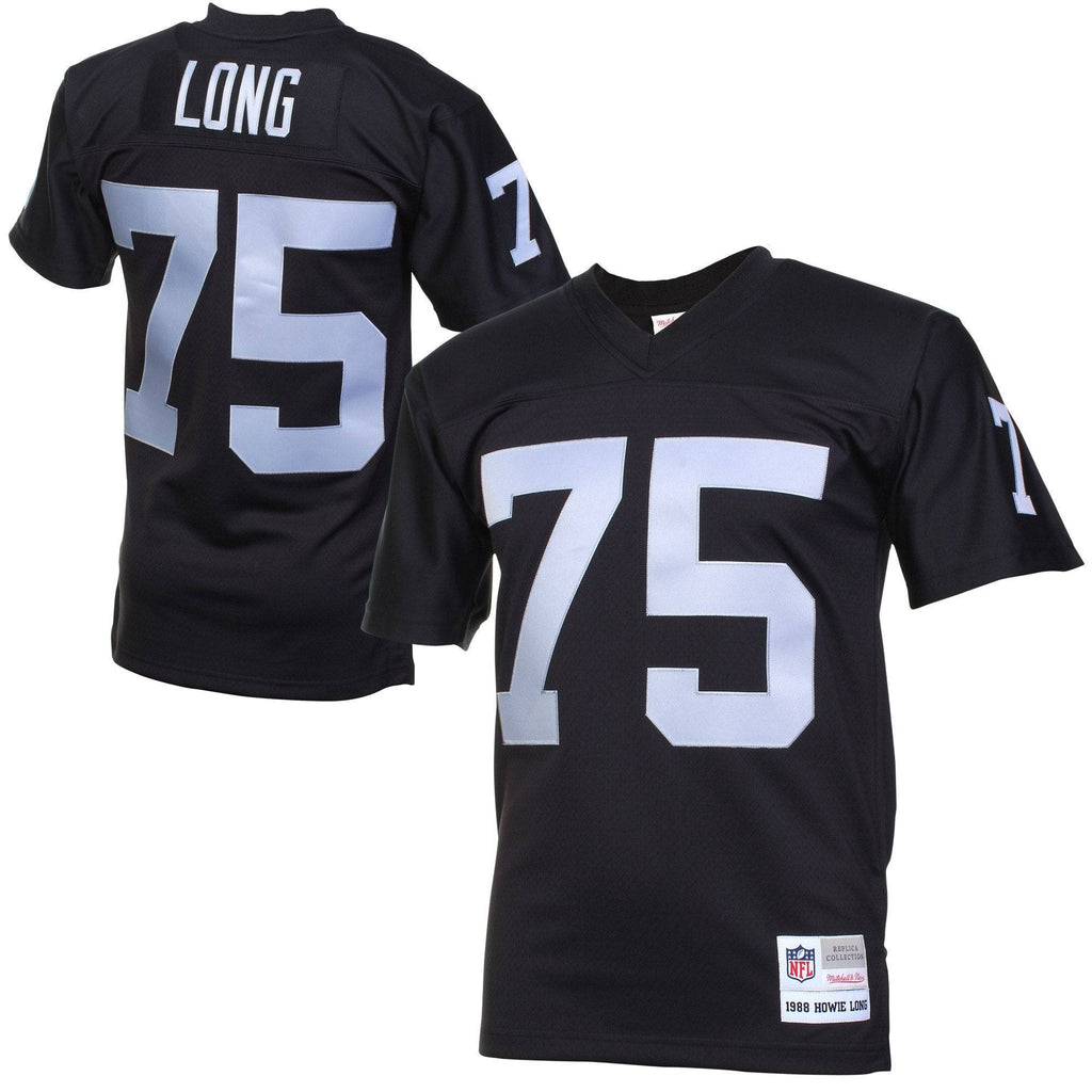 Mens Las Vegas Raiders Howie Long Mitchell & Ness Black Retired Player Vintage Replica Jersey