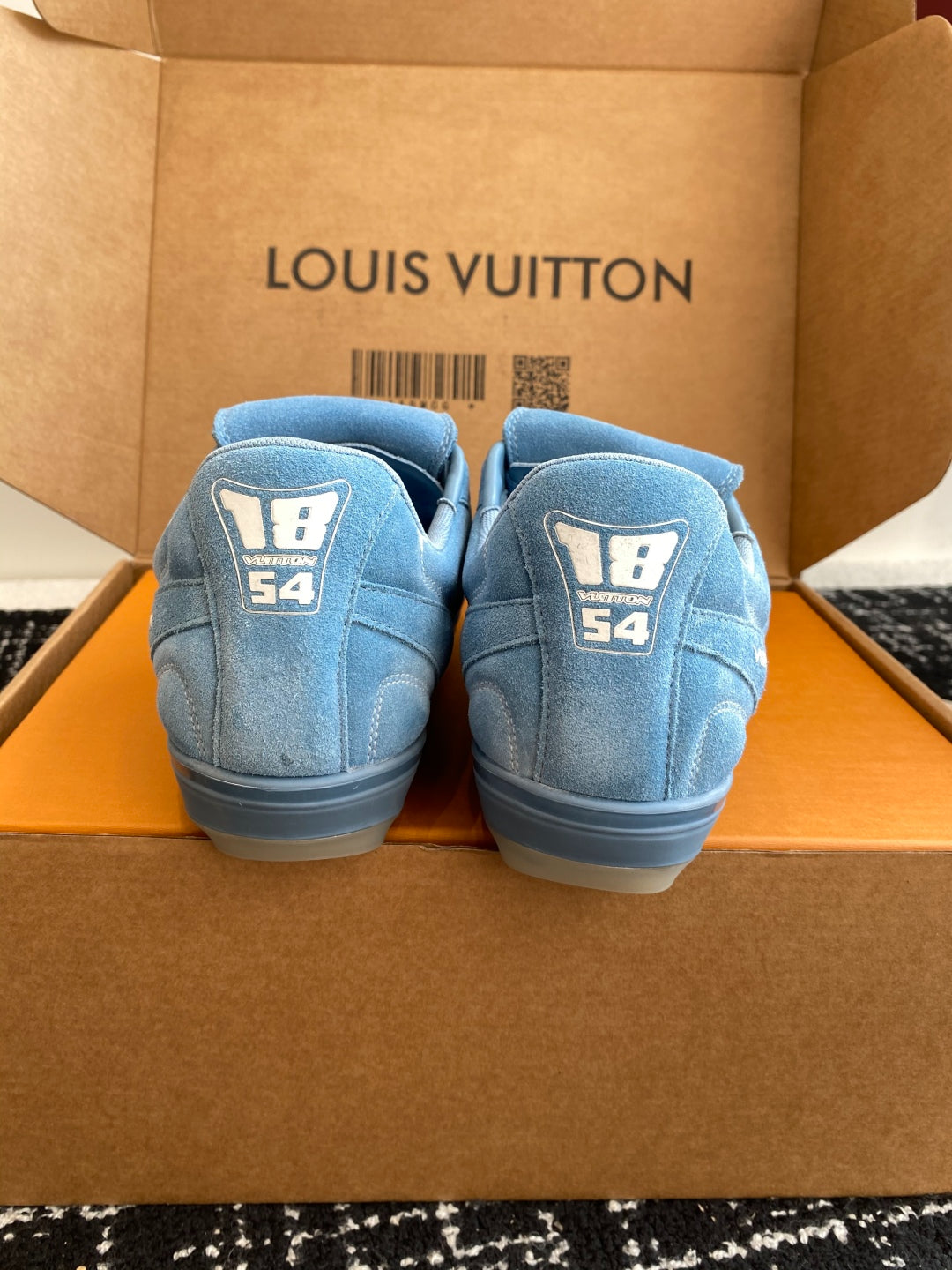 Louis Vuitton LV Kick Sneaker (Light Blue Suede)