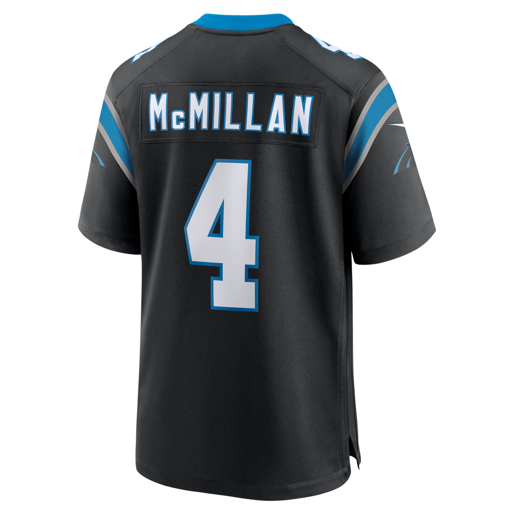 Men's Tetairoa McMillan Carolina Panthers Nike Black Replica Game Jersey