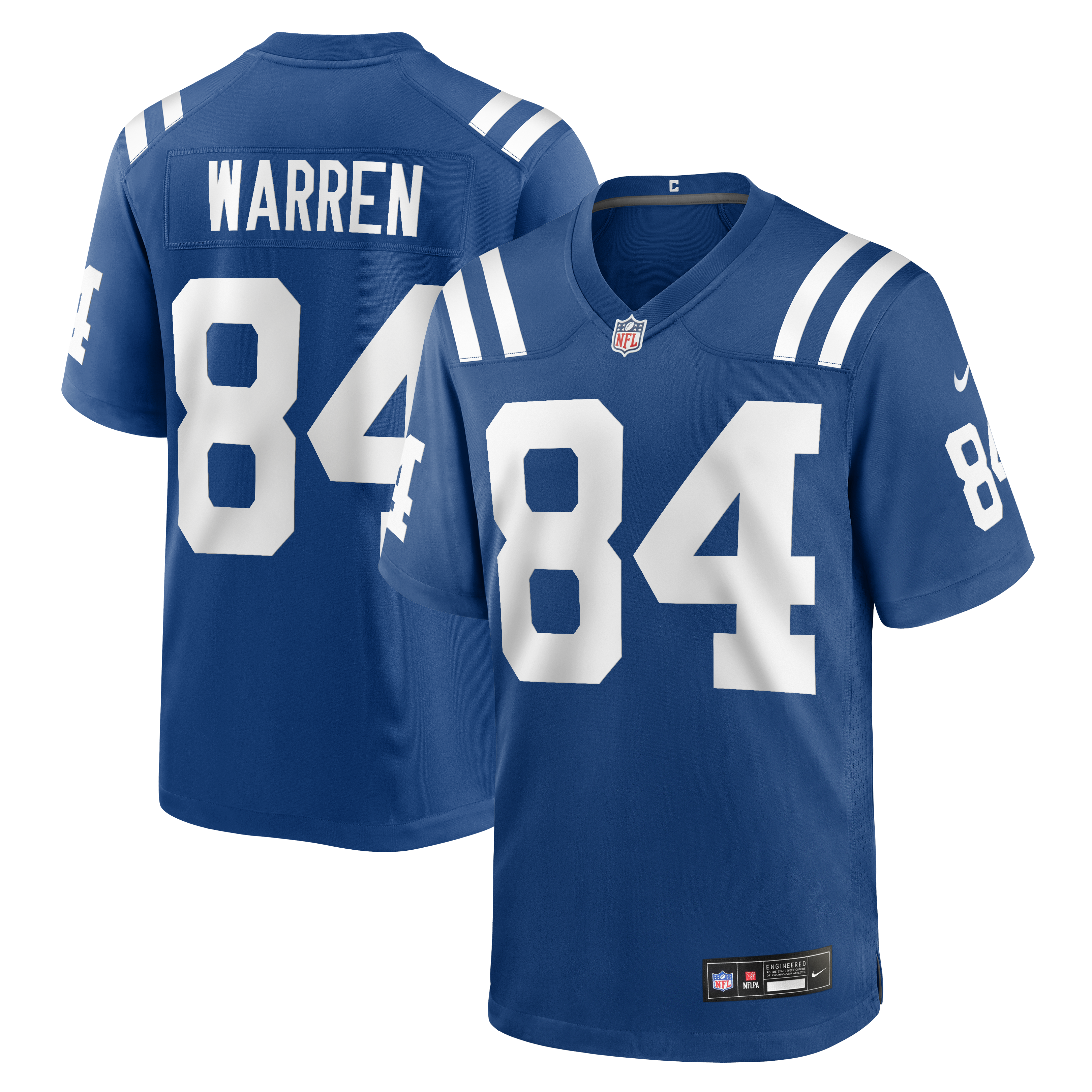 Men's Tyler Warren Indianapolis Colts Nike Blue Replica Game Jersey