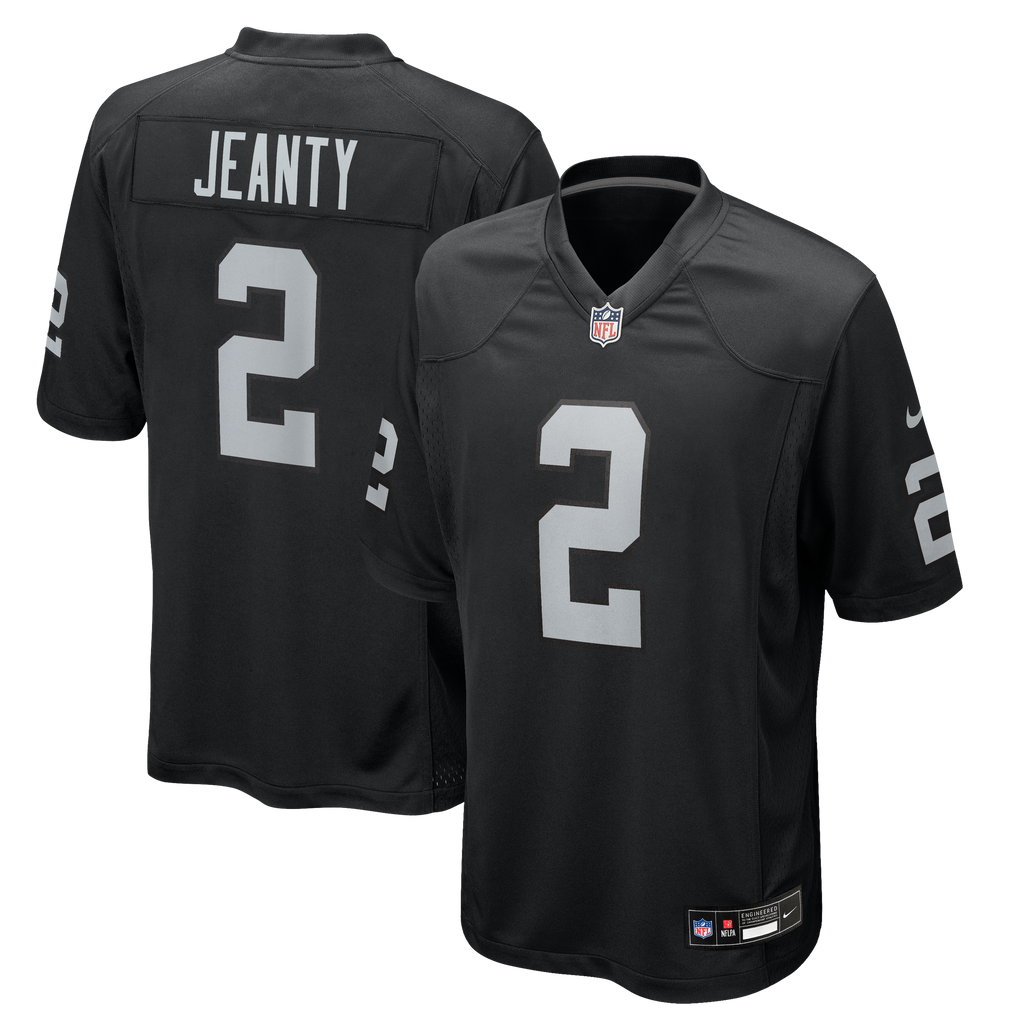 Men's Ashton Jeanty Las Vegas Raiders Nike Black Replica Game Jersey