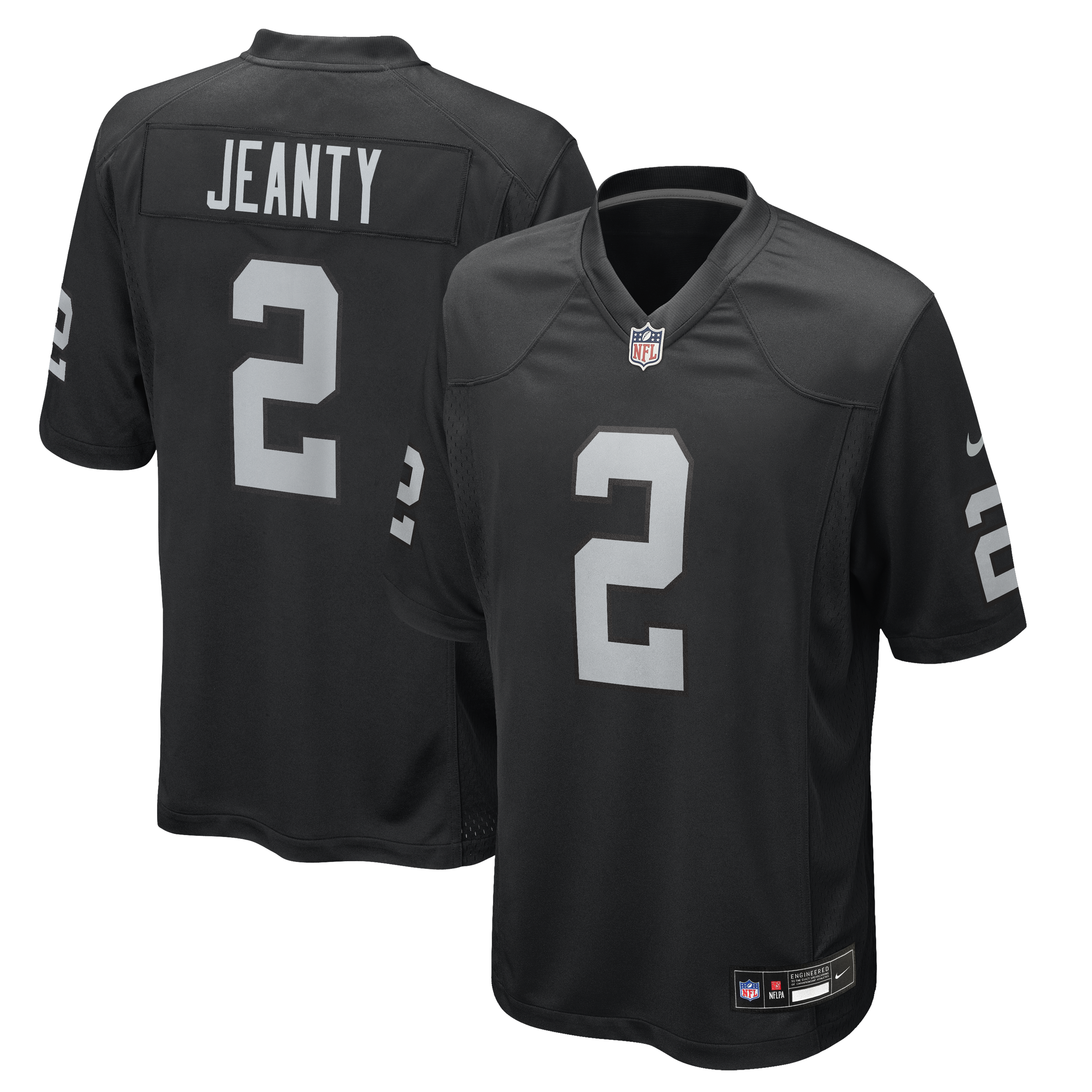 Men's Ashton Jeanty Las Vegas Raiders Nike Black Replica Game Jersey