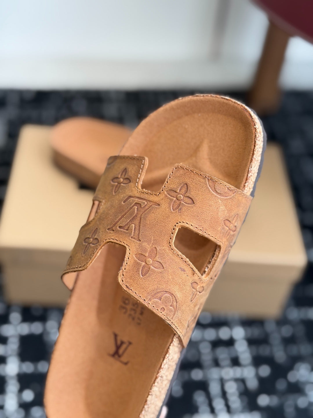 Louis Vuitton LV Oasis Mule (Brown Monogram Suede)