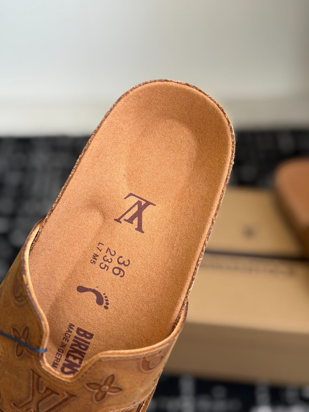Louis Vuitton LV Oasis Mule (Brown Monogram Suede)