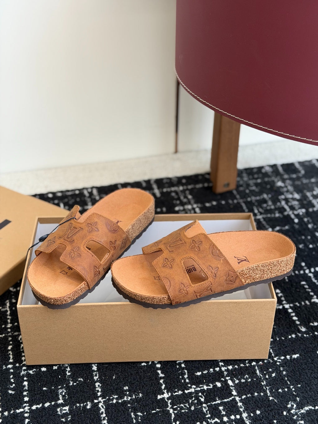 Louis Vuitton LV Oasis Mule (Brown Monogram Suede)