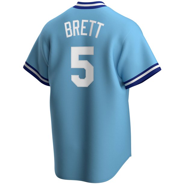 Men's Kansas City Royals George Brett Nike Light Blue Road Cooperstown Collection Team Jersey