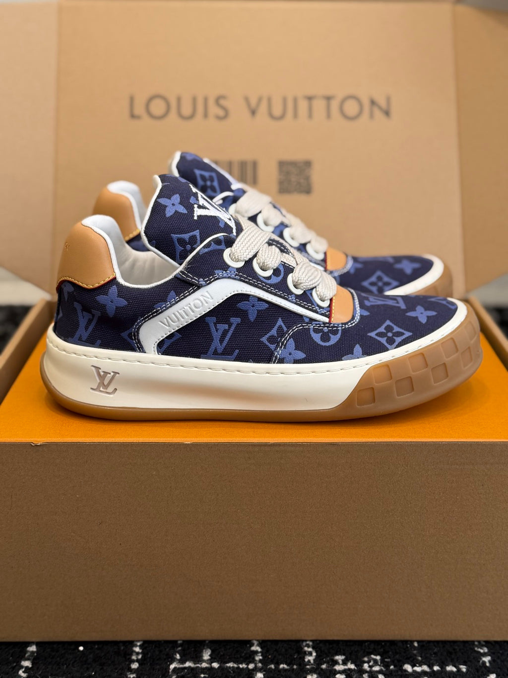 Louis Vuitton LV Tilted Sneaker (Monogram Denim Blue)