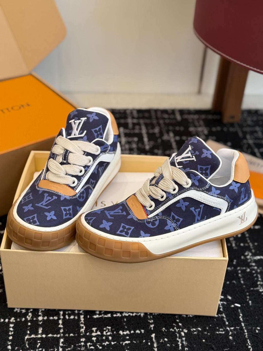Louis Vuitton LV Tilted Sneaker (Monogram Denim Blue)