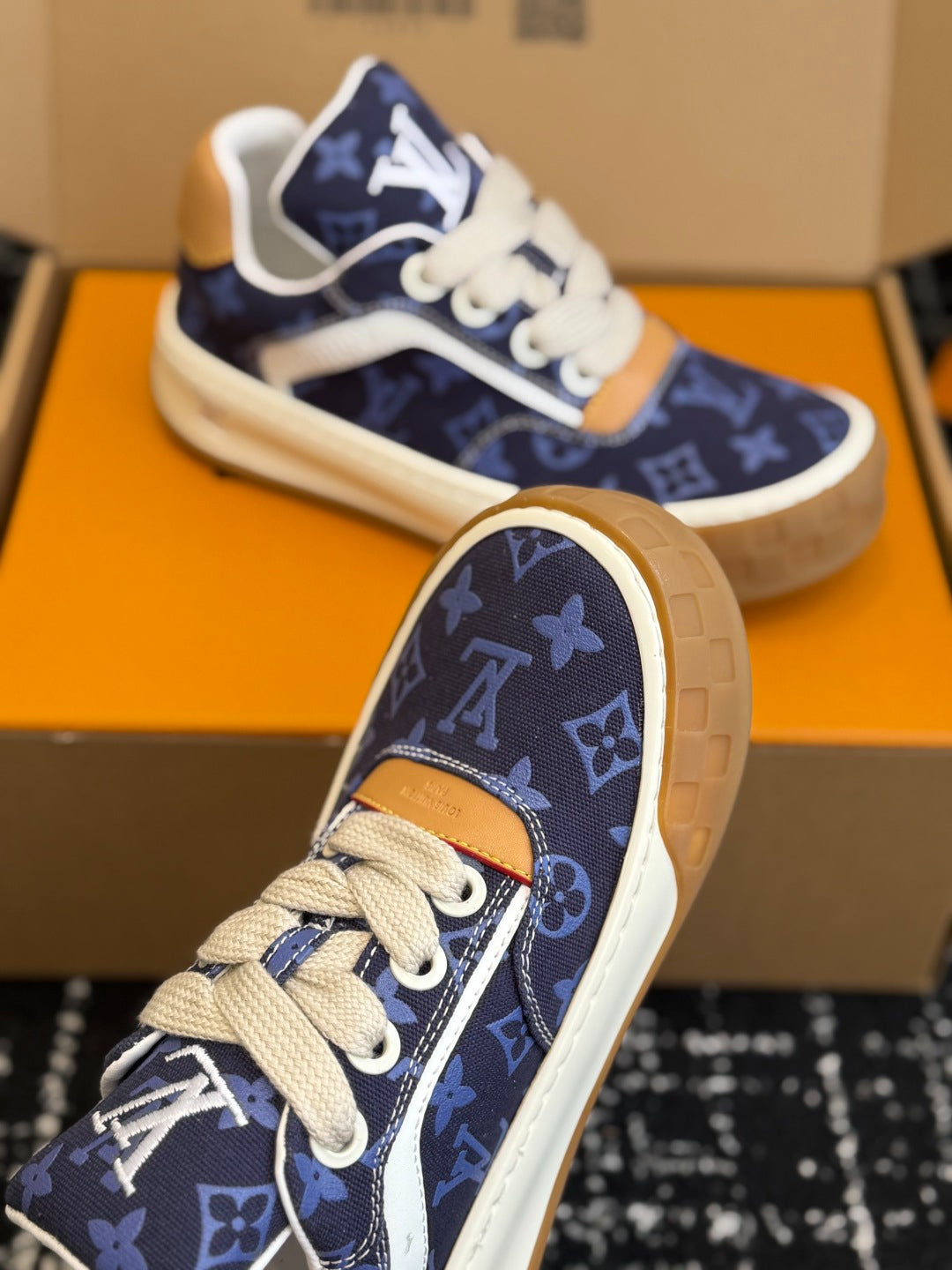 Louis Vuitton LV Tilted Sneaker (Monogram Denim Blue)