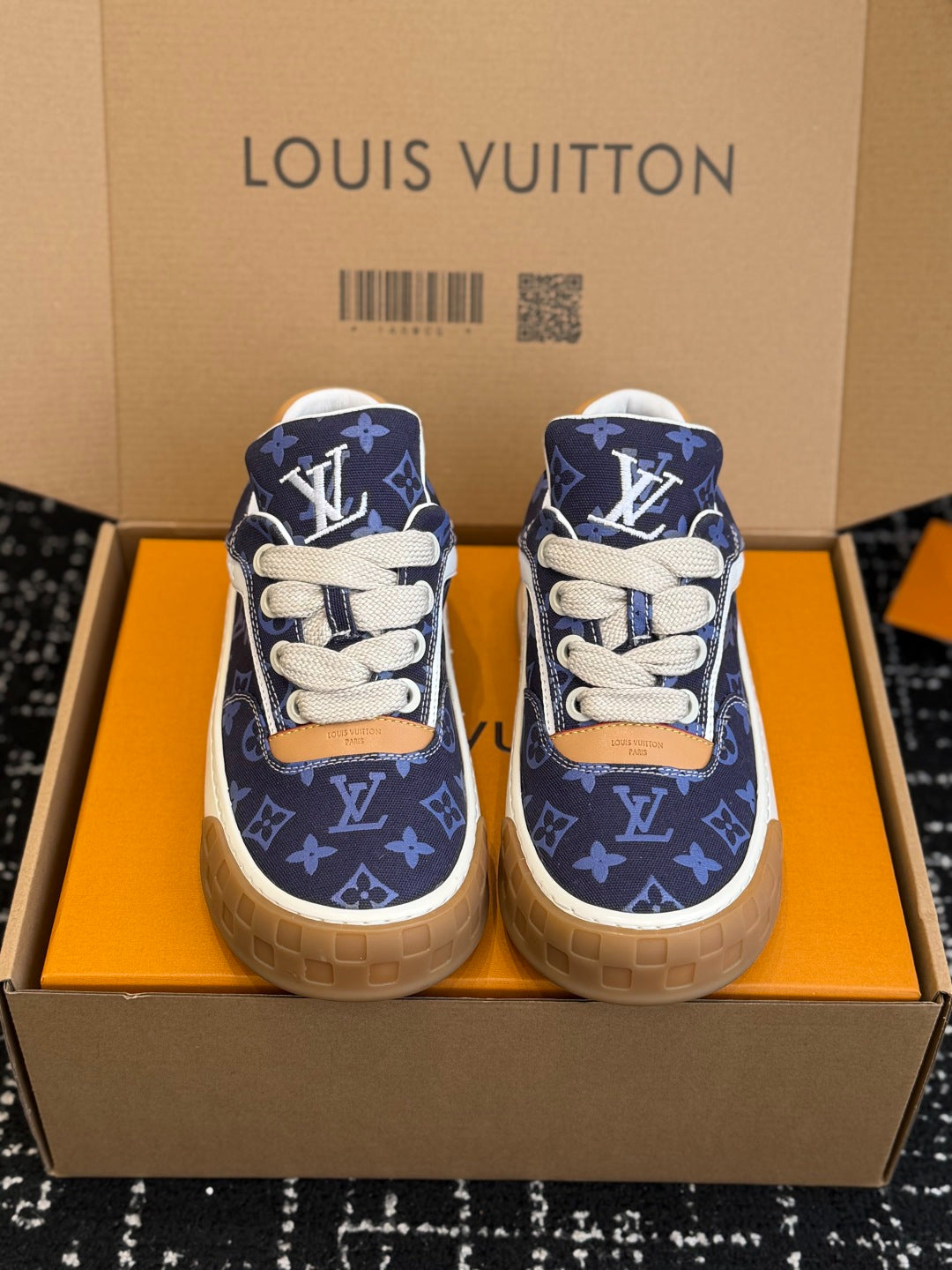Louis Vuitton LV Tilted Sneaker (Monogram Denim Blue)