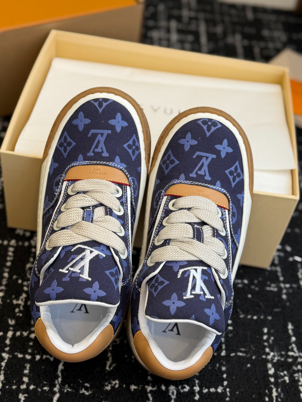 Louis Vuitton LV Tilted Sneaker (Monogram Denim Blue)