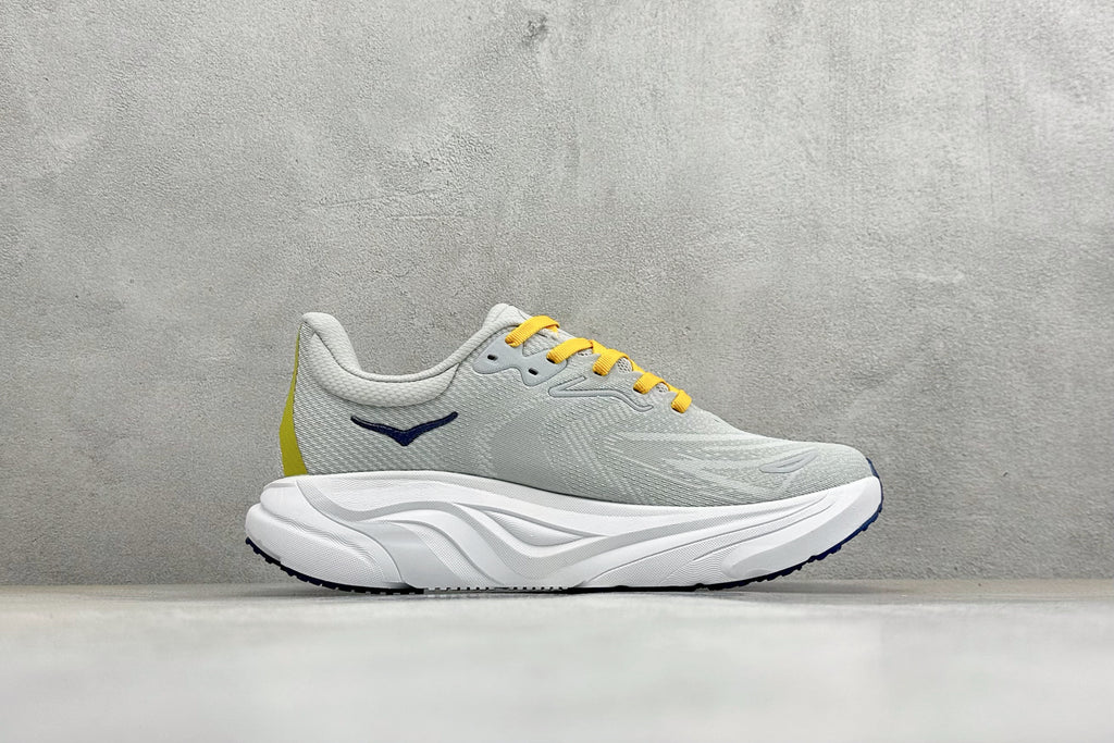 HOKA Arahi 8 Grey Mustard Stability Road Running Shoes