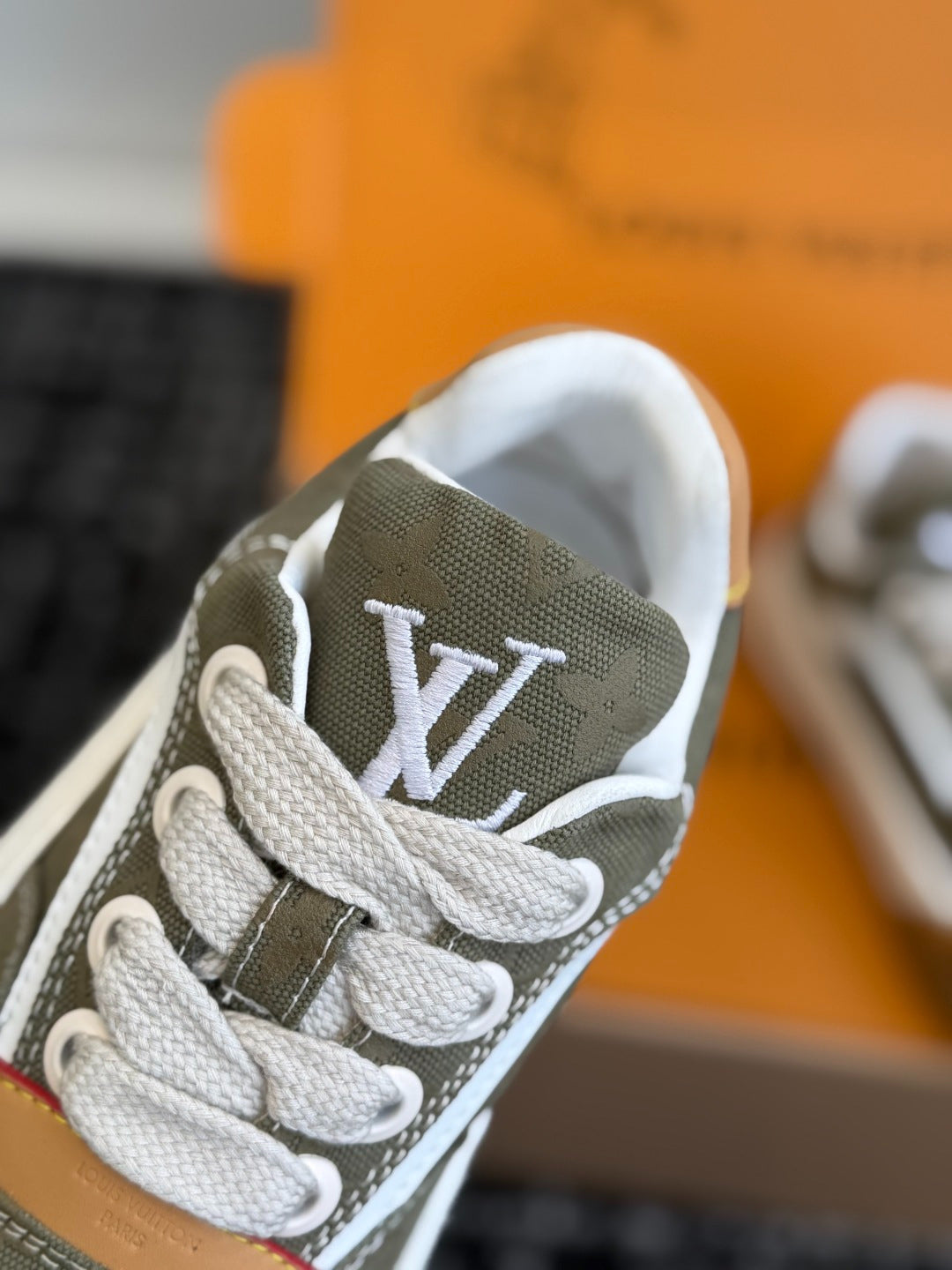 Louis Vuitton LV Tilted Sneaker (Olive Monogram Canvas)