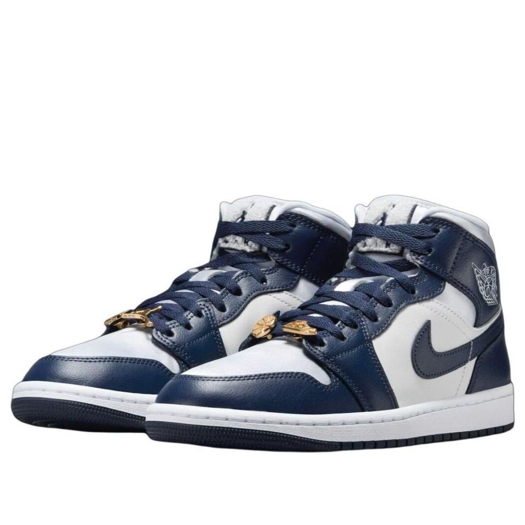 Air Jordan 1 Mid SE 'Football Grey White Midnight Navy'
