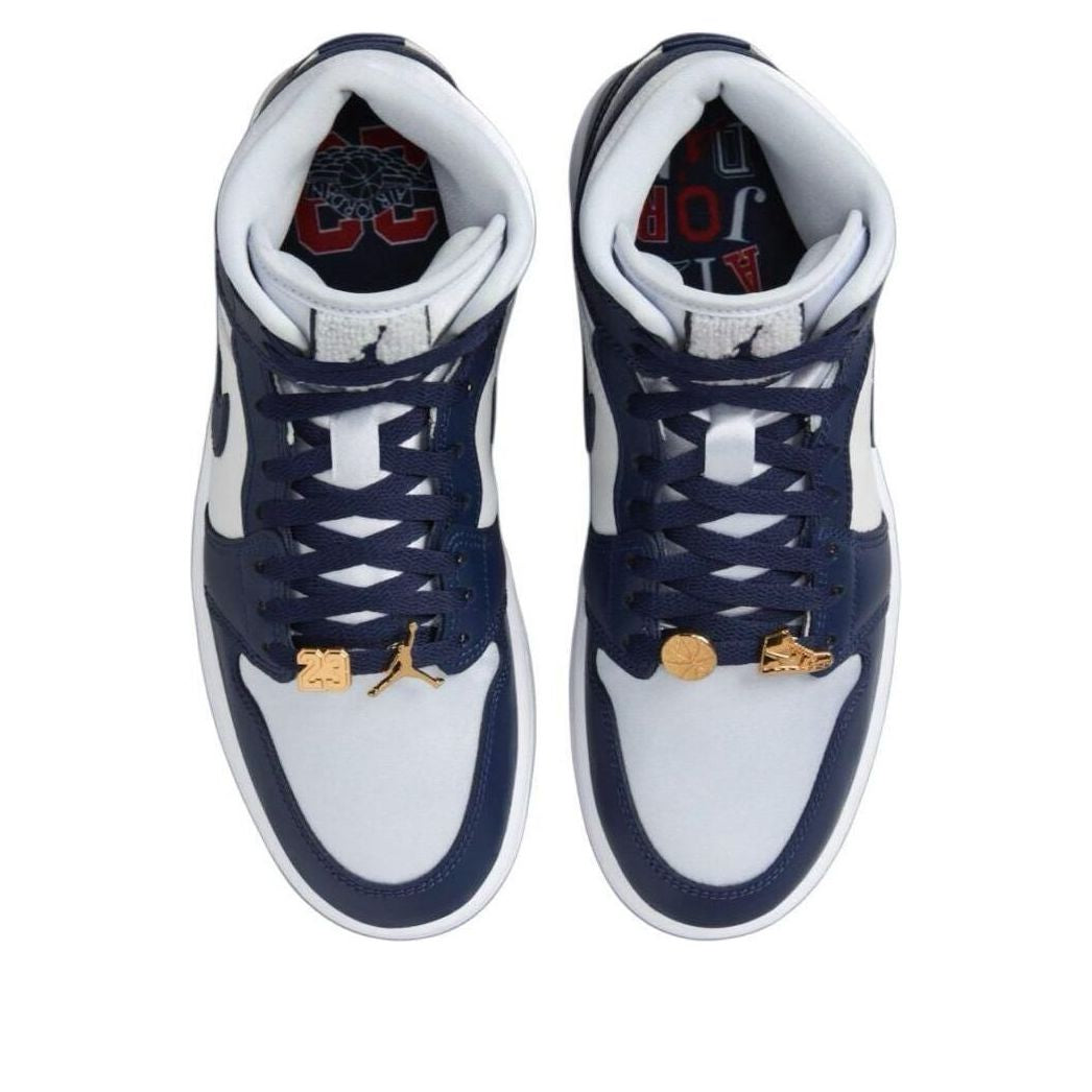 Air Jordan 1 Mid SE 'Football Grey White Midnight Navy'