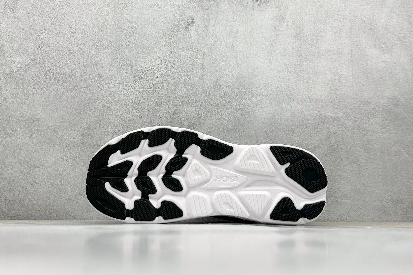 HOKA Clifton 10 Black White Cushioned Road Running Sneakers